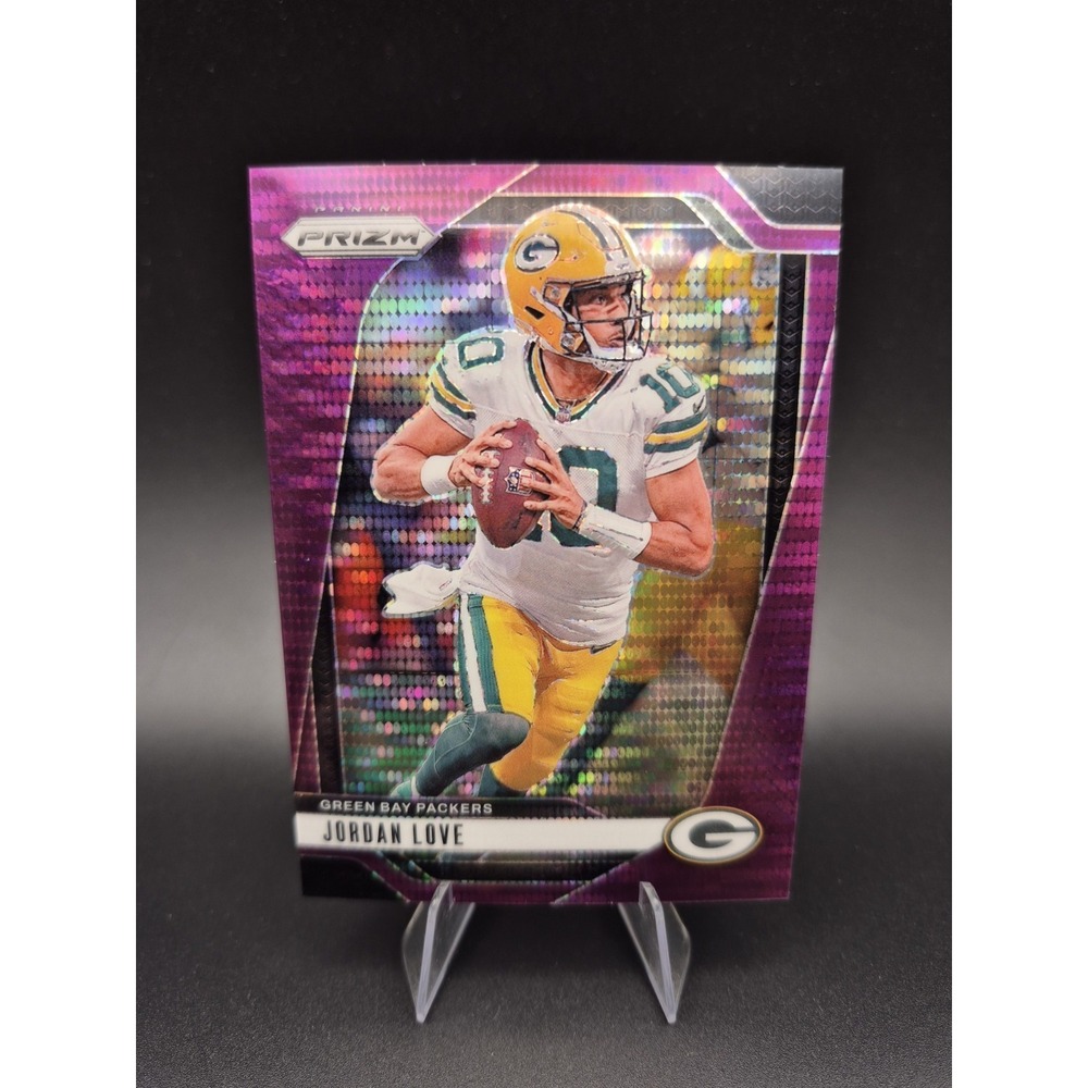 2024 Panini Prizm Jordan Love #101 Purple Pulsar Prizm Green Bay Packers